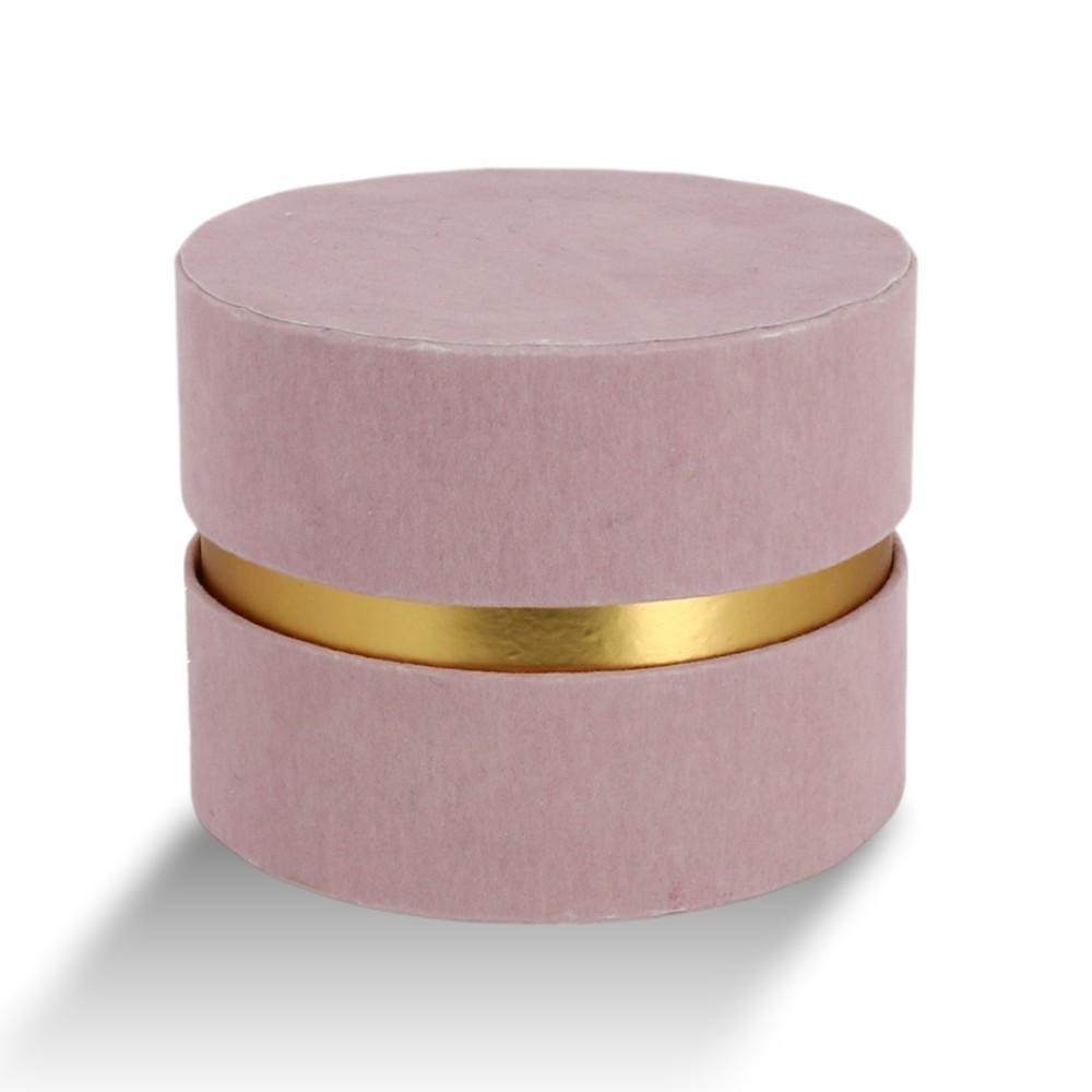 SCATOLA TONDA D10 H8 CIPRIA VELLUTO MARTELLATO